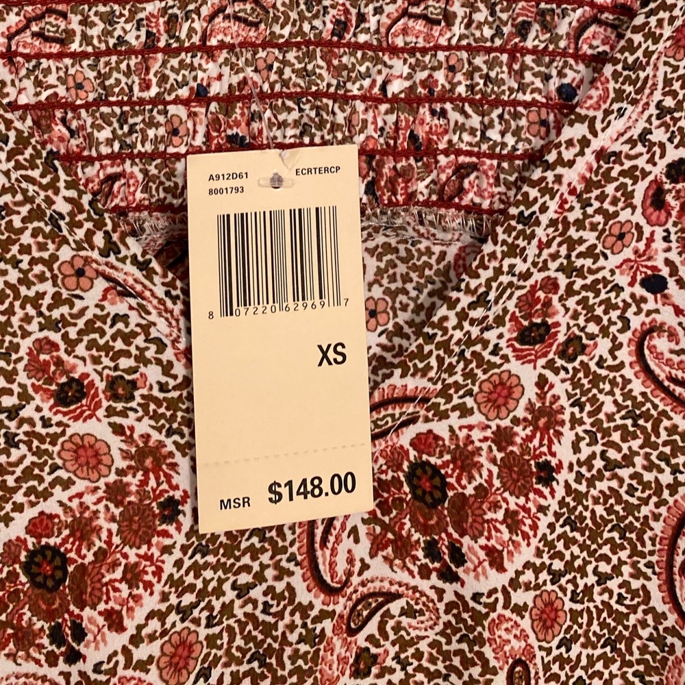 NWT Max Studio Ditsy Print Smock Waist Maxi dress - Picture 11 of 11